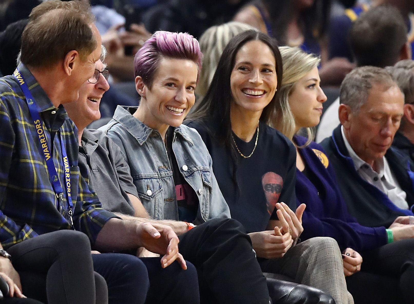 sue-bird,-megan-rapinoe-celebrate-engagement-by-encouraging-phone-bank-callers-before-election